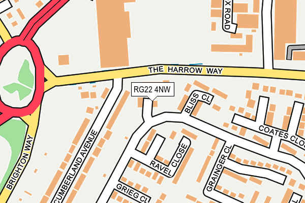 RG22 4NW map - OS OpenMap – Local (Ordnance Survey)