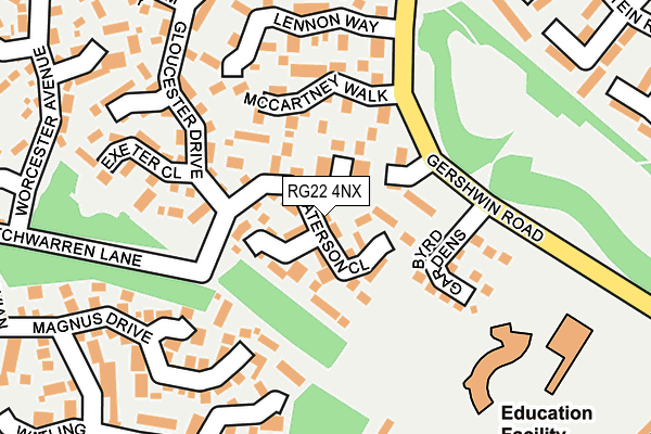 RG22 4NX map - OS OpenMap – Local (Ordnance Survey)