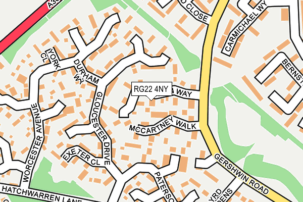 RG22 4NY map - OS OpenMap – Local (Ordnance Survey)