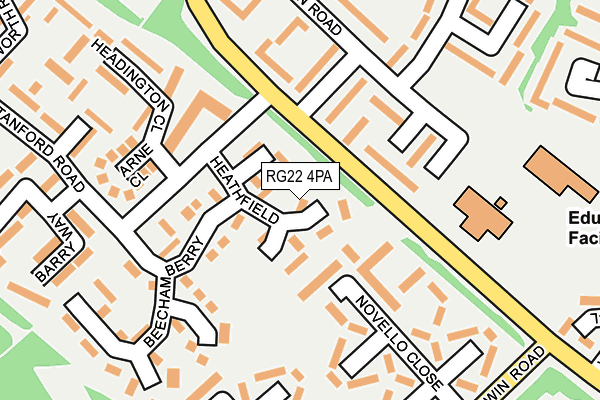 RG22 4PA map - OS OpenMap – Local (Ordnance Survey)