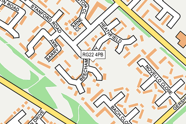 RG22 4PB map - OS OpenMap – Local (Ordnance Survey)