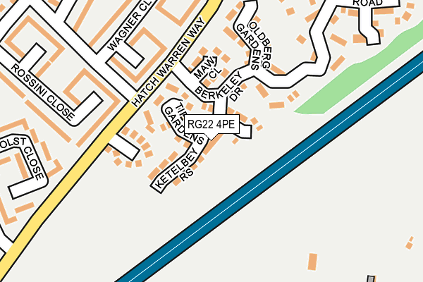 RG22 4PE map - OS OpenMap – Local (Ordnance Survey)