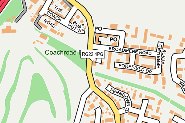 RG22 4PG map - OS OpenMap – Local (Ordnance Survey)