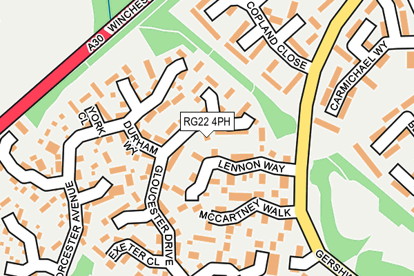RG22 4PH map - OS OpenMap – Local (Ordnance Survey)