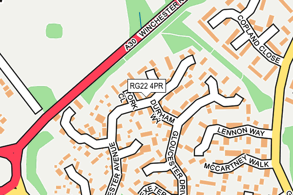 RG22 4PR map - OS OpenMap – Local (Ordnance Survey)