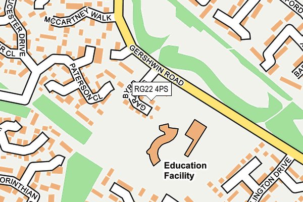 RG22 4PS map - OS OpenMap – Local (Ordnance Survey)