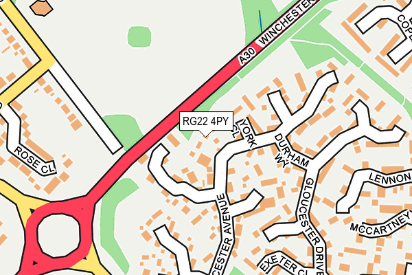 RG22 4PY map - OS OpenMap – Local (Ordnance Survey)