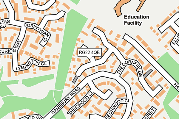 RG22 4QB map - OS OpenMap – Local (Ordnance Survey)