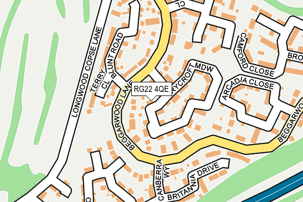RG22 4QE map - OS OpenMap – Local (Ordnance Survey)