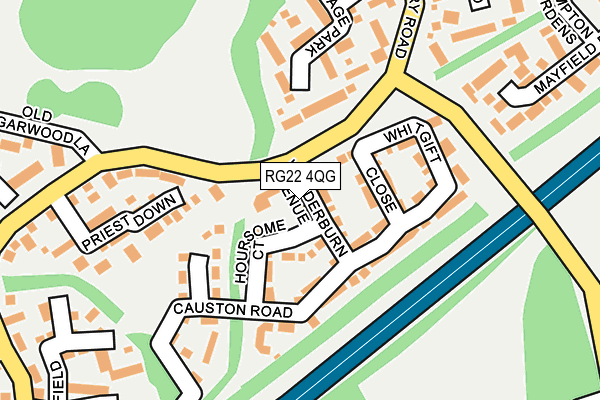 RG22 4QG map - OS OpenMap – Local (Ordnance Survey)