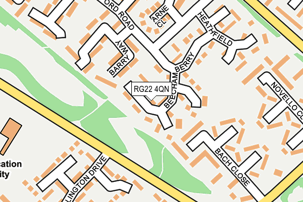 RG22 4QN map - OS OpenMap – Local (Ordnance Survey)