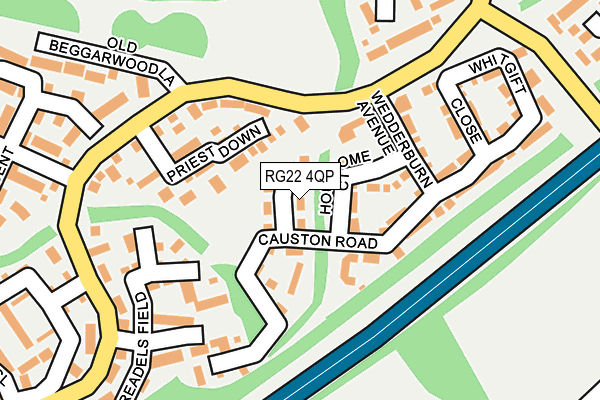 RG22 4QP map - OS OpenMap – Local (Ordnance Survey)