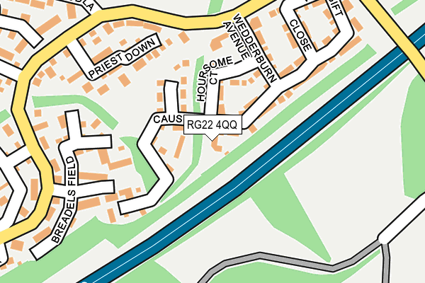 RG22 4QQ map - OS OpenMap – Local (Ordnance Survey)