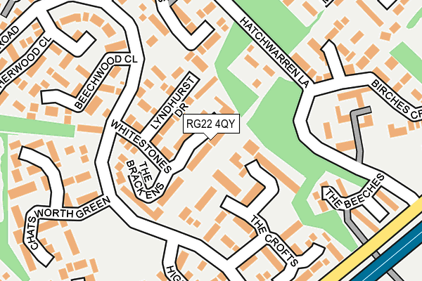 RG22 4QY map - OS OpenMap – Local (Ordnance Survey)