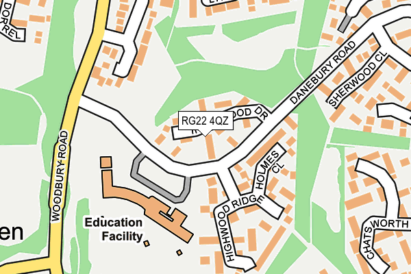 RG22 4QZ map - OS OpenMap – Local (Ordnance Survey)