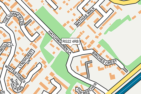 RG22 4RB map - OS OpenMap – Local (Ordnance Survey)