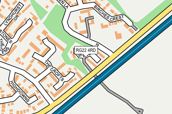 RG22 4RD map - OS OpenMap – Local (Ordnance Survey)
