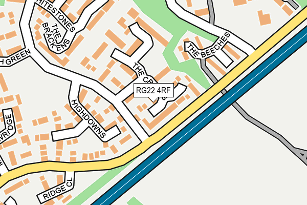 RG22 4RF map - OS OpenMap – Local (Ordnance Survey)