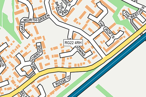 RG22 4RH map - OS OpenMap – Local (Ordnance Survey)