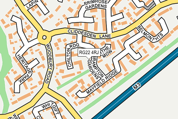 RG22 4RJ map - OS OpenMap – Local (Ordnance Survey)