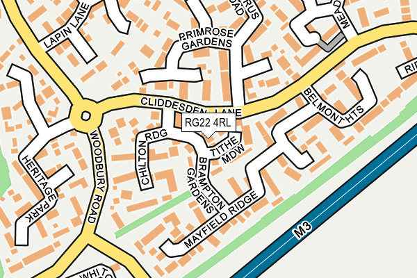 RG22 4RL map - OS OpenMap – Local (Ordnance Survey)
