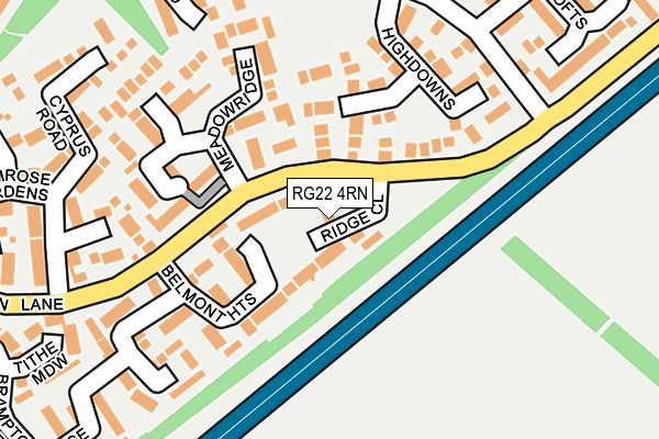 RG22 4RN map - OS OpenMap – Local (Ordnance Survey)