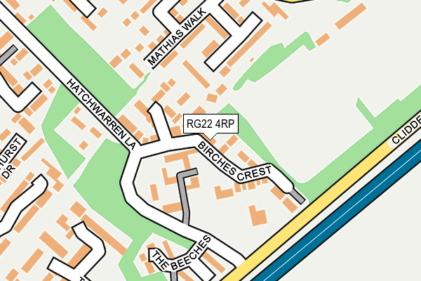 RG22 4RP map - OS OpenMap – Local (Ordnance Survey)