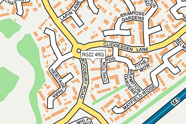 RG22 4RQ map - OS OpenMap – Local (Ordnance Survey)