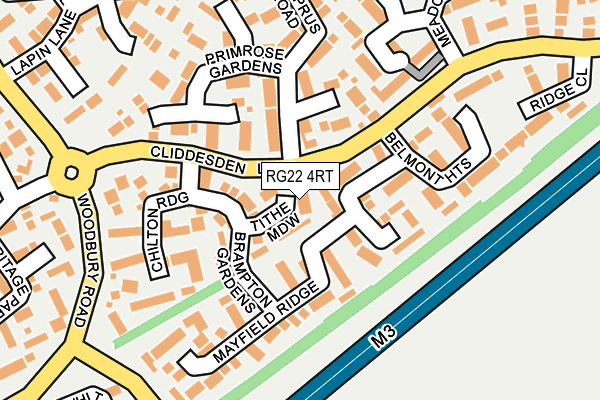 RG22 4RT map - OS OpenMap – Local (Ordnance Survey)