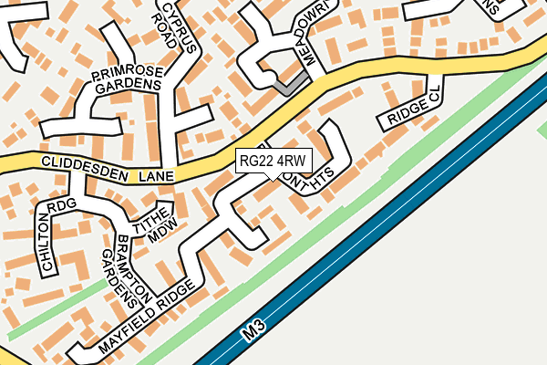 RG22 4RW map - OS OpenMap – Local (Ordnance Survey)