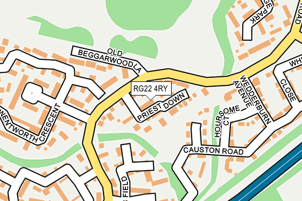 RG22 4RY map - OS OpenMap – Local (Ordnance Survey)