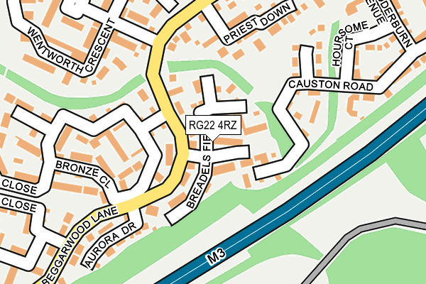 RG22 4RZ map - OS OpenMap – Local (Ordnance Survey)