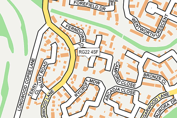 RG22 4SF map - OS OpenMap – Local (Ordnance Survey)