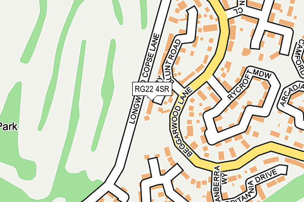 RG22 4SR map - OS OpenMap – Local (Ordnance Survey)