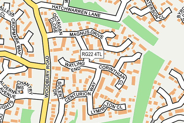 RG22 4TL map - OS OpenMap – Local (Ordnance Survey)