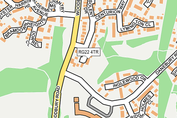 RG22 4TR map - OS OpenMap – Local (Ordnance Survey)
