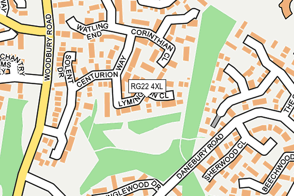 RG22 4XL map - OS OpenMap – Local (Ordnance Survey)
