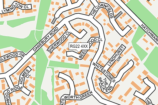 RG22 4XX map - OS OpenMap – Local (Ordnance Survey)