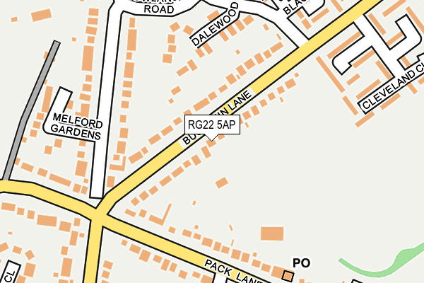 RG22 5AP map - OS OpenMap – Local (Ordnance Survey)