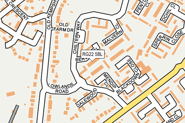 RG22 5BL map - OS OpenMap – Local (Ordnance Survey)