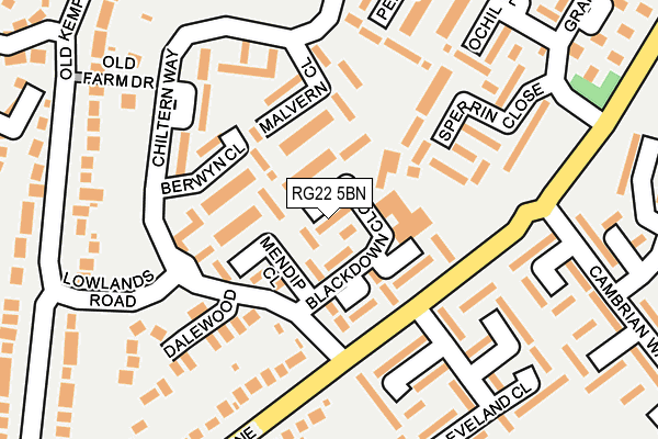 RG22 5BN map - OS OpenMap – Local (Ordnance Survey)