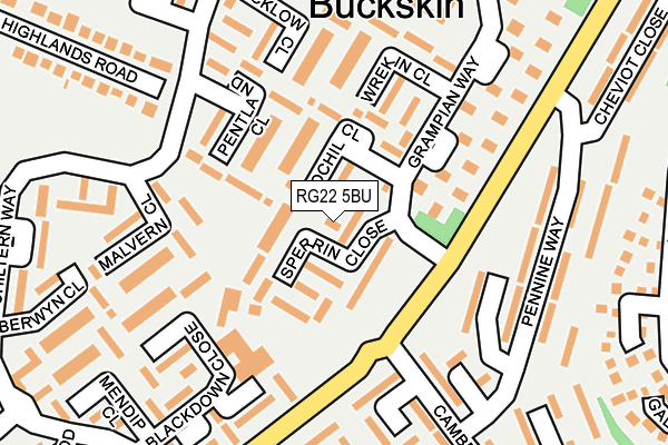 RG22 5BU map - OS OpenMap – Local (Ordnance Survey)
