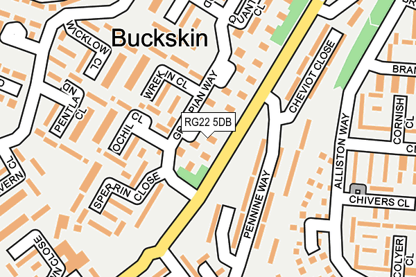 RG22 5DB map - OS OpenMap – Local (Ordnance Survey)