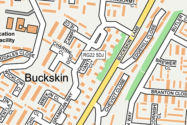 RG22 5DJ map - OS OpenMap – Local (Ordnance Survey)