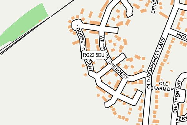 RG22 5DU map - OS OpenMap – Local (Ordnance Survey)