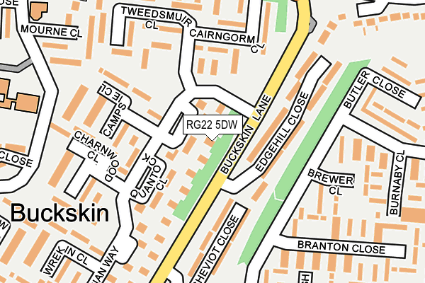 RG22 5DW map - OS OpenMap – Local (Ordnance Survey)