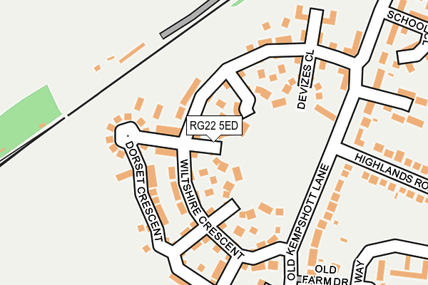 RG22 5ED map - OS OpenMap – Local (Ordnance Survey)