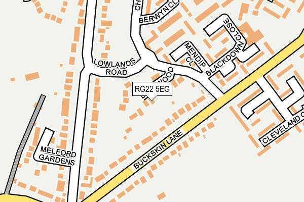 RG22 5EG map - OS OpenMap – Local (Ordnance Survey)