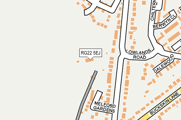 RG22 5EJ map - OS OpenMap – Local (Ordnance Survey)