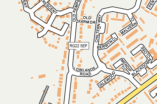 RG22 5EP map - OS OpenMap – Local (Ordnance Survey)